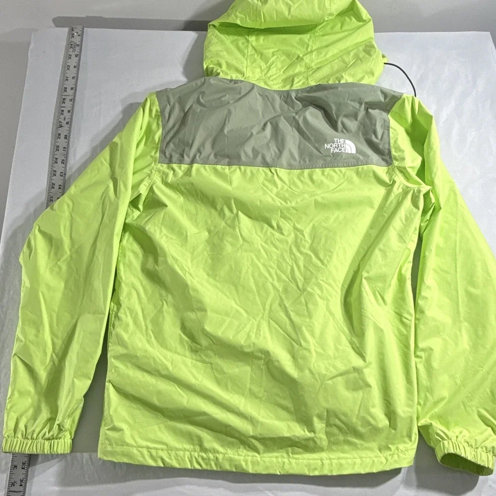 The North Face Mens DryVent Windbreaker Jacket Neon Lime Green Gray Small